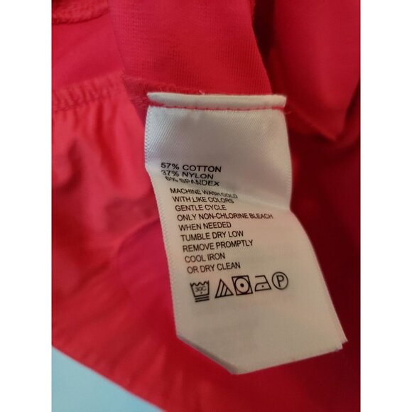 Tommy Bahama Women XL Shirt Dress Hot Pink Barbiecore Grommet Spring Summer - Picture 6 of 6